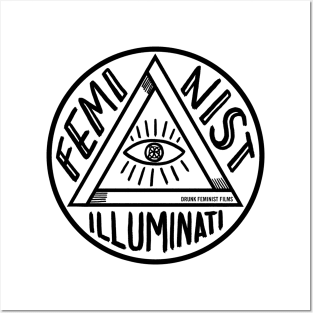 Feminist Illuminati (black ink) Posters and Art